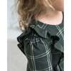 Rya Flannel Ruffle Dress Chestnut Plaid - Dresses - 2