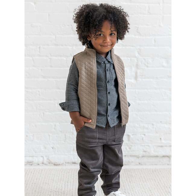 Lev Flannel Long Sleeve Collared Button Down Shirt Houndstooth - Button Downs - 3