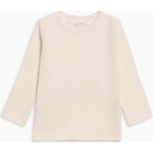 Rory Ribbed Long Sleeve Top Ivory
