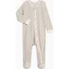 Kit Ribbed Zipper Sleeper Olive Stripe - Footie Pajamas - 1 - thumbnail