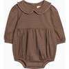 Aven Flannel Bubble Collared Romper Chestnut Plaid - Rompers - 1 - thumbnail