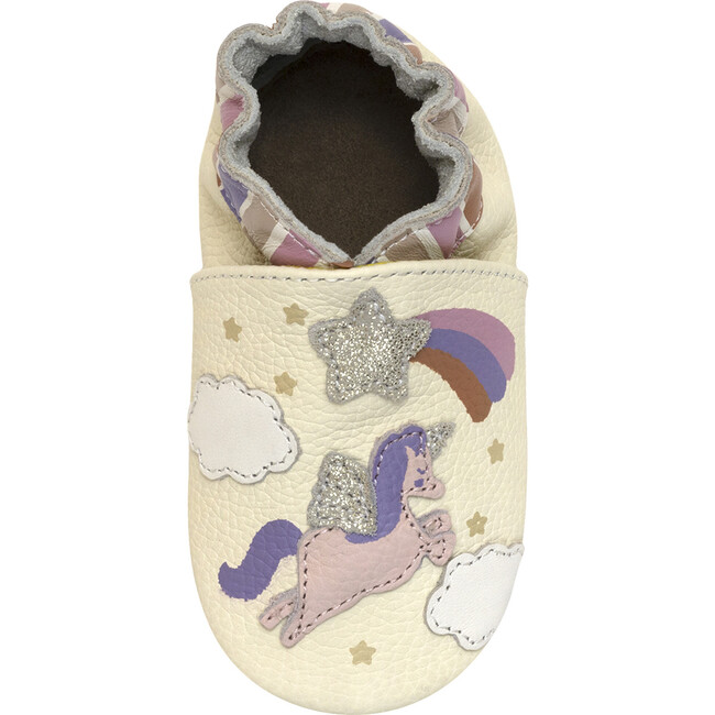 Born To Shine Ivory Soft Sole - Crib Shoes - 6