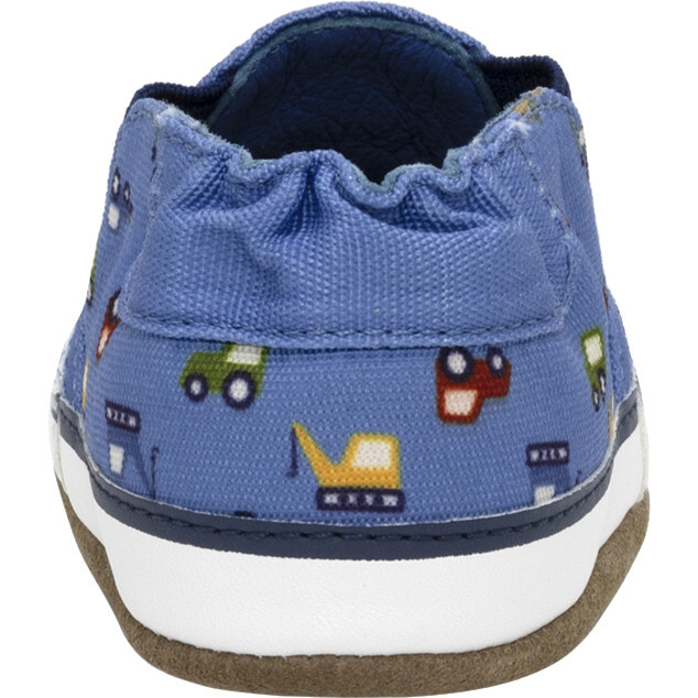 I Love Trucks Med Blue Soft Sole - Crib Shoes - 4