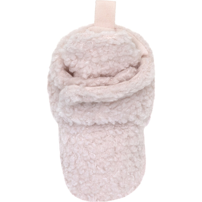 Sherpa Lt Pink Snap Bootie - Booties - 6