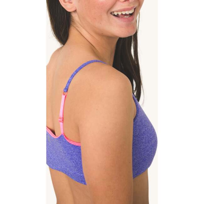 Bleum Seamless Reversible Girls Bralette, Lilac-Coral - Bras - 3