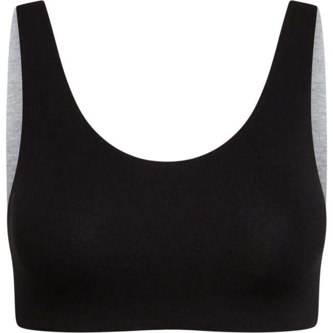 Aster Reversible Girls Tank Bra Black-Grey