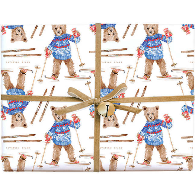 Ski Bear Gift Wrap - Gift Wraps - 1
