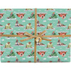 Lana's Shop X Maisonette Holiday Walrus Gift Wrap, Green - Gift Wraps - 1 - thumbnail