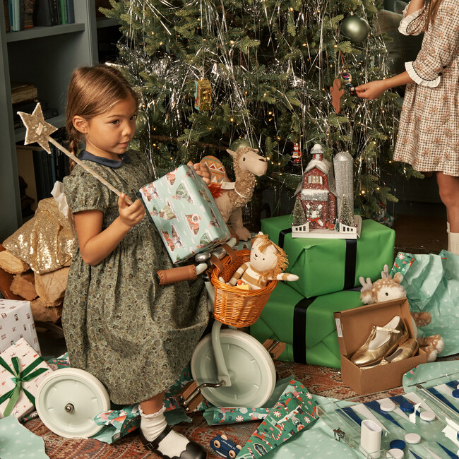 Lana's Shop X Maisonette Holiday Walrus Gift Wrap, Green - Gift Wraps - 2