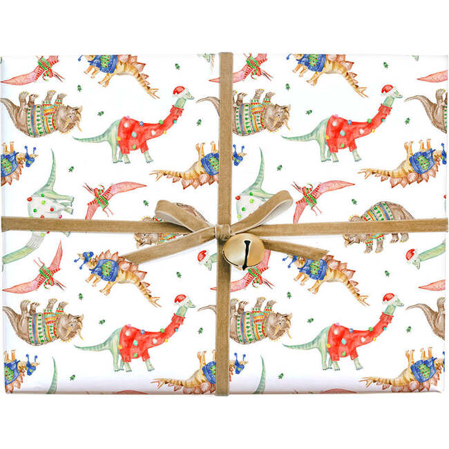 Festive Dinos Gift Wrap - Gift Wraps - 1