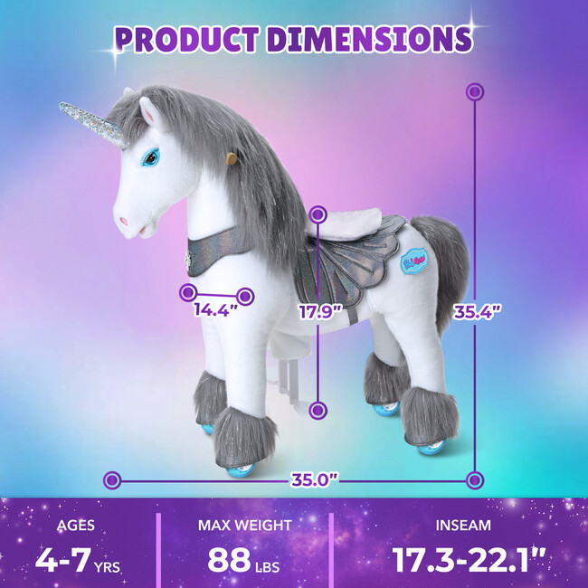 Model Y Unicorn, Grey - Ride-Ons - 9