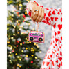 Needlepoint Icon Ornament - Boom Box, Purple, Pink - Ornaments - 2
