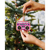 Needlepoint Icon Ornament - Boom Box, Purple, Pink - Ornaments - 3