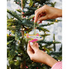 Needlepoint Icon Ornament  - Airplane, Yellow Pink, White - Ornaments - 3