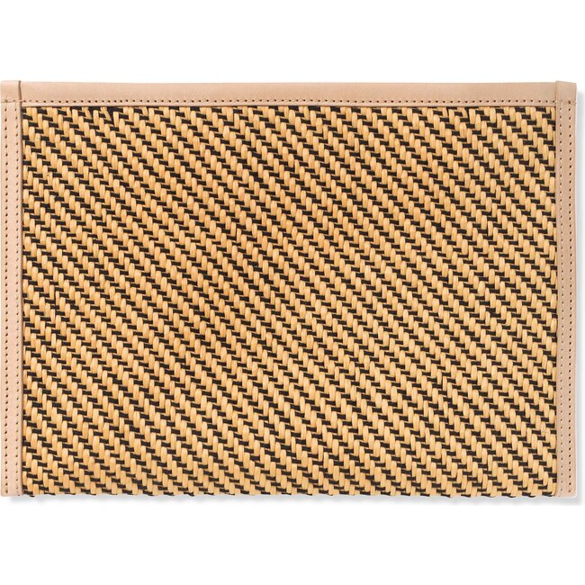 Raffia Pouch, Natural/Black