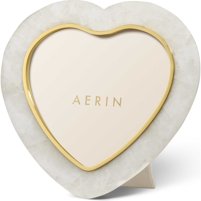 Cassiel Mosaic Heart Frame, White Quartz