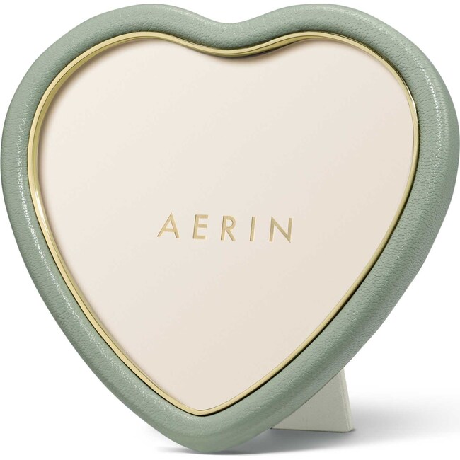 Piero Leather Heart Frame, Eucalyptus