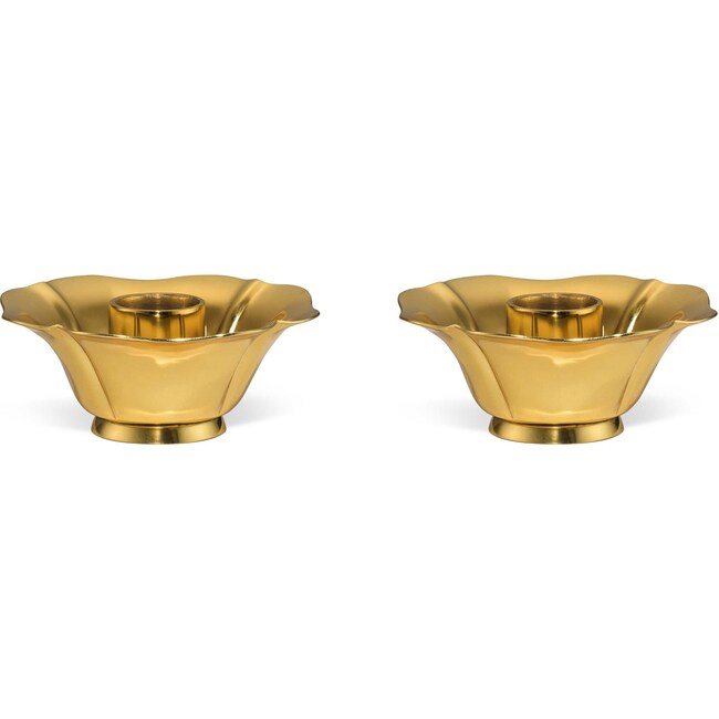 Olivia Taper Candleholders S/2, Gold