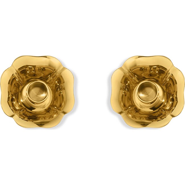 Olivia Taper Candleholders S/2, Gold - Candle Holders - 2