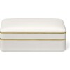 Piero Leather Small Stacked Jewelry Box, Shadow White - Jewelry Boxes - 2