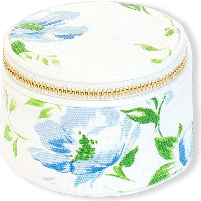 D. Porthault pour AERIN Mini Round Jewlery Case, Fleurs du Vent