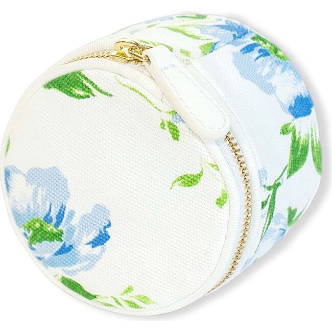 D. Porthault pour AERIN Mini Round Jewlery Case, Fleurs du Vent - Jewelry Boxes - 2