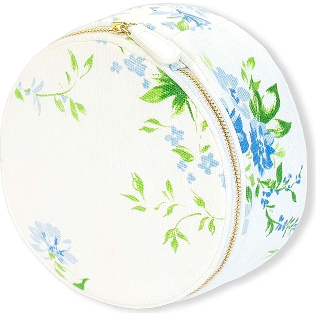 D. Porthault pour AERIN Large Round Jewlery Case, Fleurs du Vent - Jewelry Boxes - 2