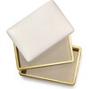Piero Leather Small Stacked Jewelry Box, Shadow White - Jewelry Boxes - 3