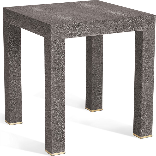 Shagreen Telephone Side Table, Chocolate