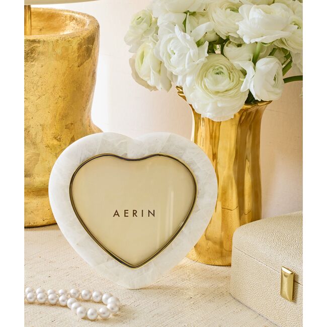 Cassiel Mosaic Heart Frame, White Quartz - Frames - 4