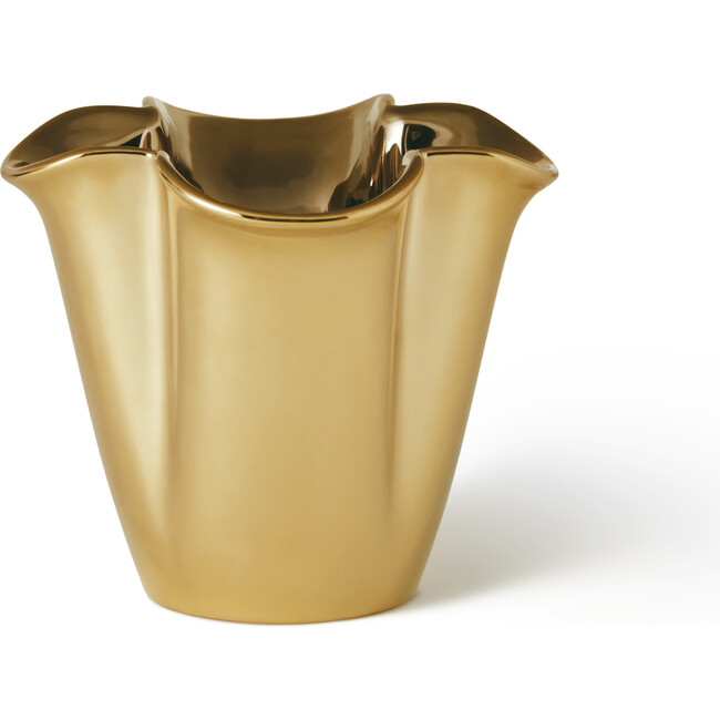 Gilded Clover Small Vase, Gold