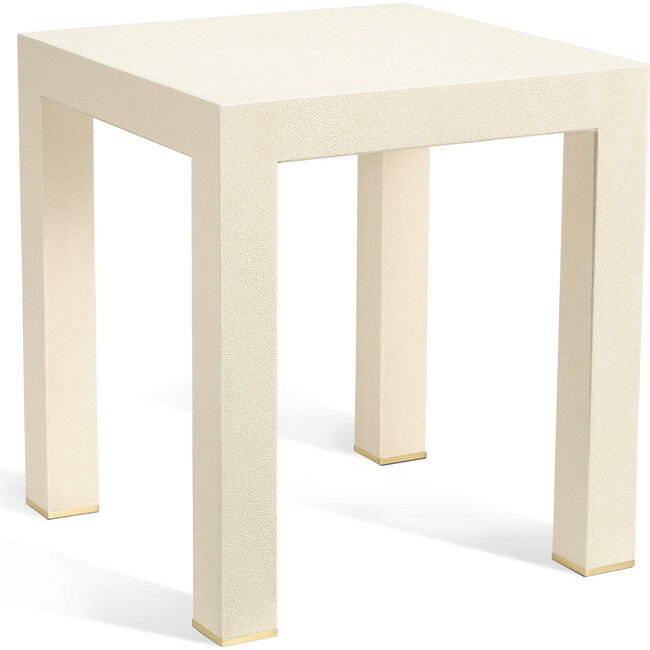 Shagreen Telephone Side Table, Cream