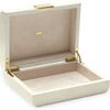 Modern Shagreen Small Jewelry Box, Cream - Jewelry Boxes - 2 - thumbnail