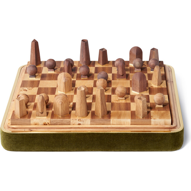 Velvet Chess Set, Moss