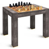 Shagreen Chess Side Table, Chocolate - Accent Tables - 1 - thumbnail