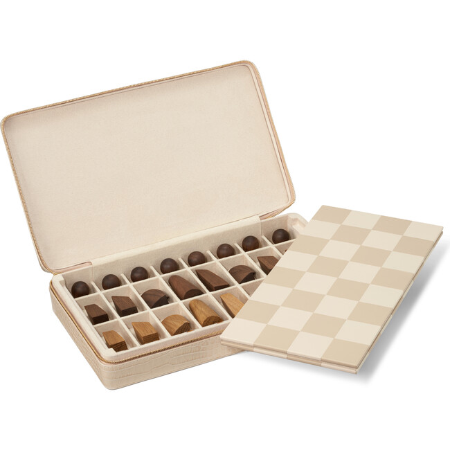 Enzo Travel Chess Set, Fawn