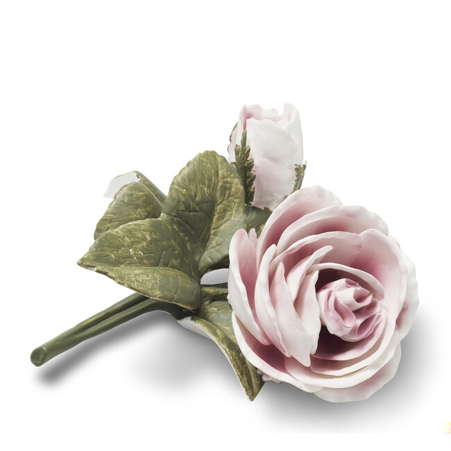 Porcelain Rose with a Bud, Dusty Pink