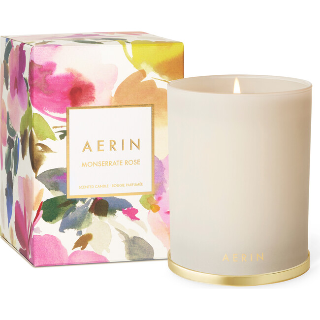 Monserrate Rose 9.5oz Candle, Cream