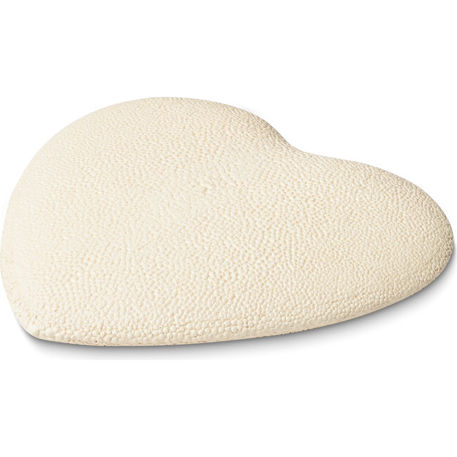 Shagreen Heart Hand Mirror, Cream - Mirrors - 3
