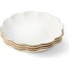 Scalloped Appetizer Plates S/4, White - Tableware - 1 - thumbnail