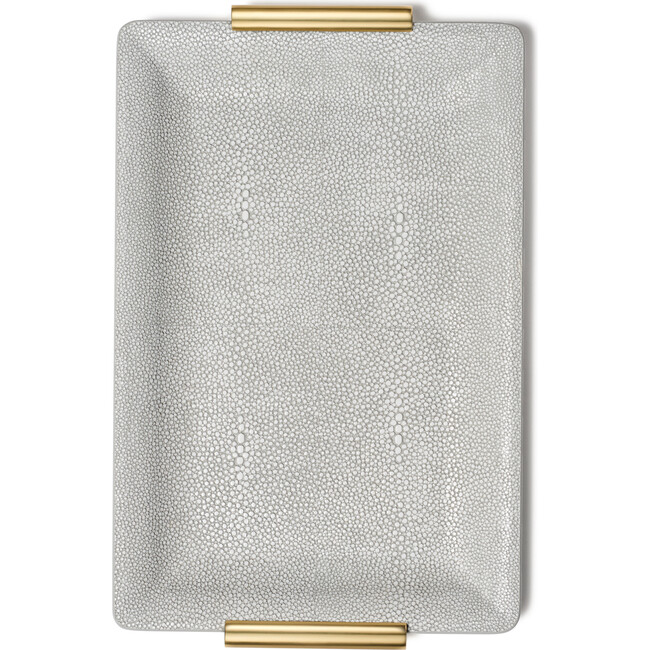 Shagreen Vanity Tray, Small, Dove - Accents - 2