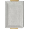 Shagreen Vanity Tray, Small, Dove - Accents - 2