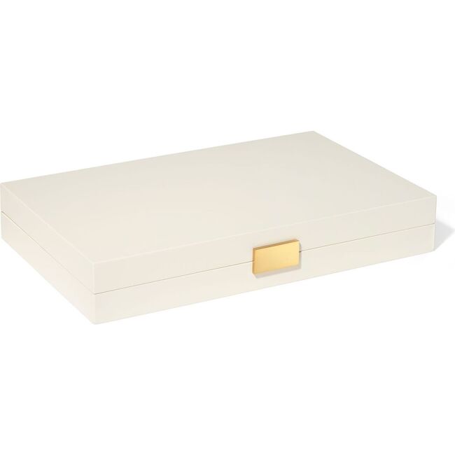 Lacquer Raffia Backgammon Set, Cream - Board Games - 2