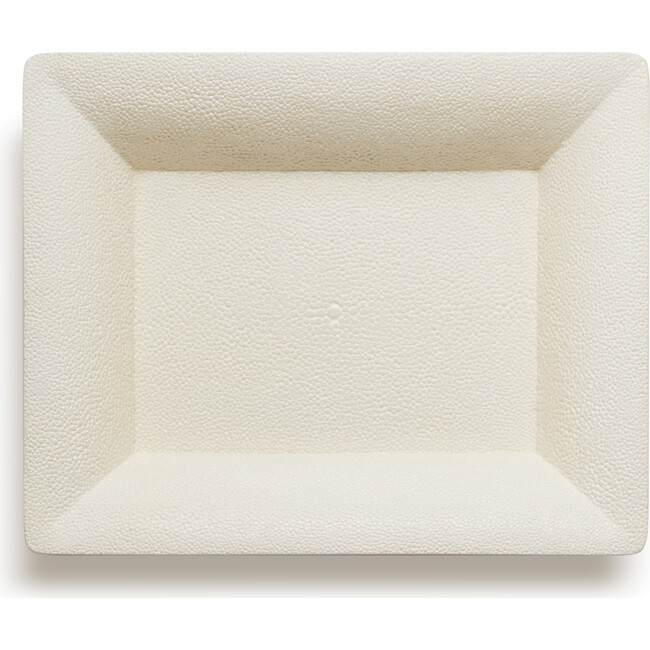 Shagreen Rectangular Vide Poche, Cream - Accents - 2