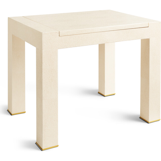 Shagreen Chess Side Table, Cream - Accent Tables - 3