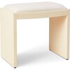 Shagreen Vanity Table and Stool Set, Cream - Accent Tables - 7 - thumbnail