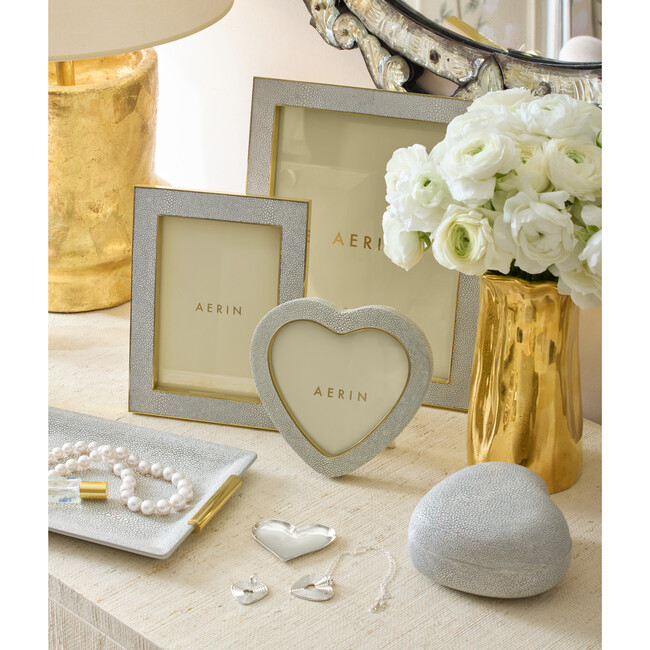Shagreen Vanity Tray, Small, Dove - Accents - 3