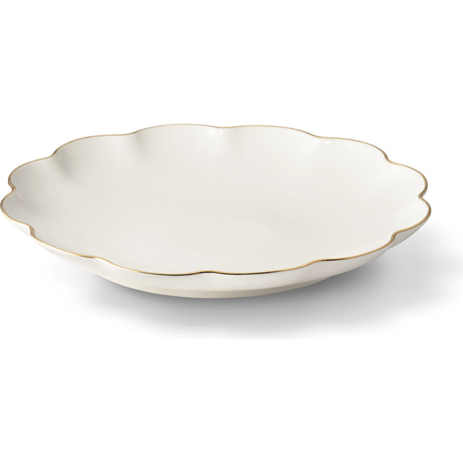 Scalloped Nesting Serving Dishes S/3, Cream - Tableware - 2