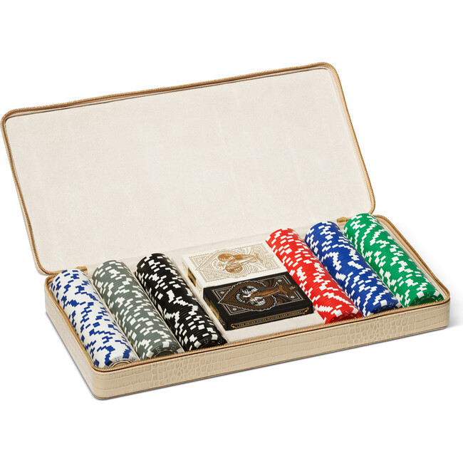 Enzo Travel Poker Set, Fawn