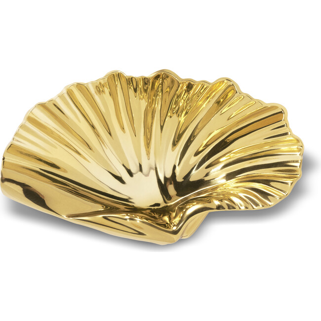 Brass Shell Vide Poche, Gold